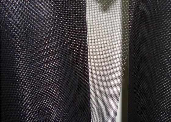 Anti Fly Ventilate Aluminium Window Screen Mesh / Black Coated Wire Mesh 1.5m Width
